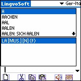 LingvoSoft Dictionary German <-> Italian for Palm 3.2.85 screenshot